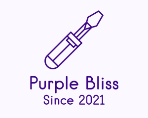 Purple Screw Driver logo design