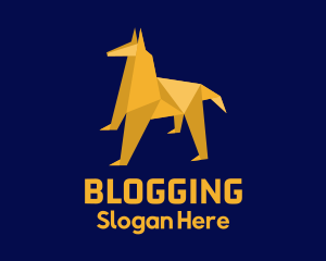 Yellow Hound Origami Logo