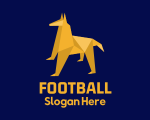 Pet - Yellow Hound Origami logo design