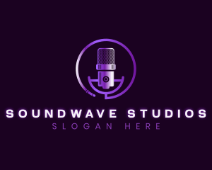 Recording - Audio Recording Microphone logo design