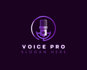 Announcer - Audio Recording Microphone logo design