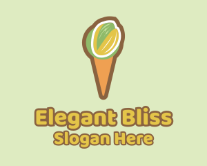 Pistachio Ice Cream Cone  Logo