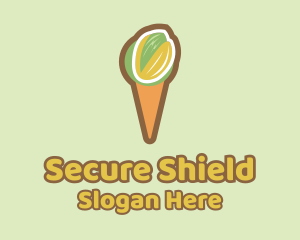 Pistachio Ice Cream Cone  Logo