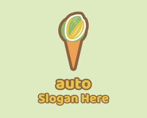 Pistachio Ice Cream Cone  Logo