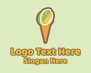 Pistachio Ice Cream Cone  Logo
