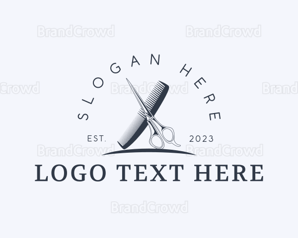 Scissor Comb Barbershop Logo