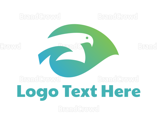 Gradient Leaf Dove Logo
