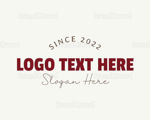 Simple Modern Wordmark Logo