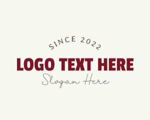 Simple Modern Wordmark logo design