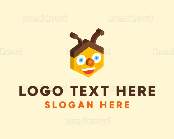 Honey Bee Head Logo