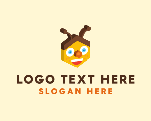 Character - Honey Bee Head logo design