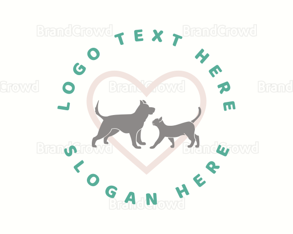 Dog Cat Heart Logo