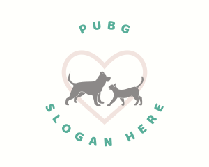 Colorful - Dog Cat Heart logo design