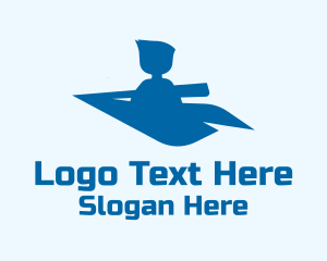 Boy Paper Airplane Logo