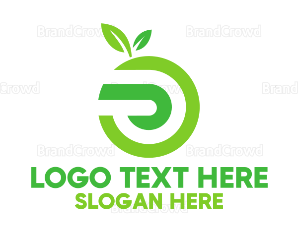 Abstract Green Apple Logo