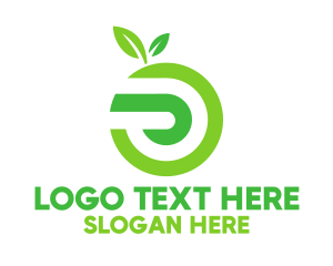 Healthy - Abstract Green Apple logo design