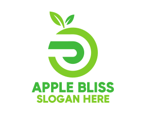 Abstract Green Apple logo design