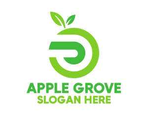 Abstract Green Apple logo design