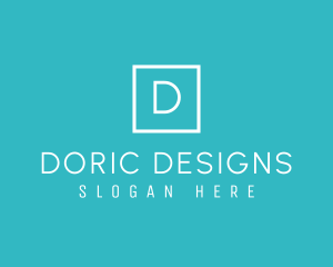 Geometric Square Boutique logo design