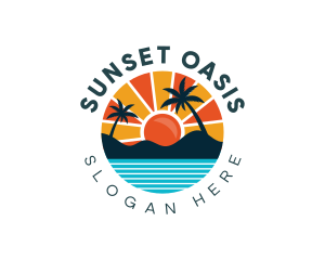 Island Beach Tourism  logo design