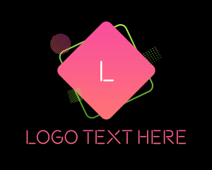 80s - Club DJ Lettermark logo design