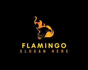 Flaming Mythical Bird Logo