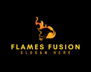 Flaming Mythical Bird logo design