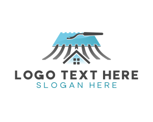 Plastering Trowel - Plastering Roofing Construction logo design