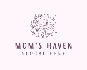 Floral Baking Whisk Logo