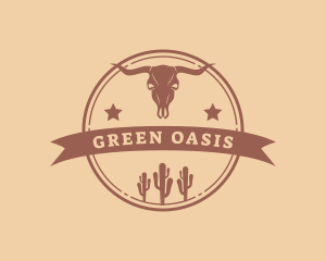 Succulent - Old Western Longhorn logo design