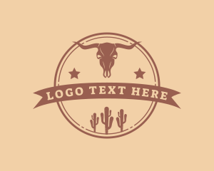 Succulent - Old Western Longhorn logo design