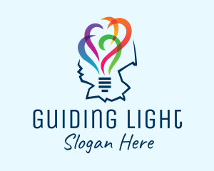 German Lightbulb Map  logo design