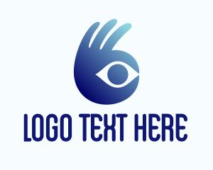 Optometrist - Hand Eye Visual logo design