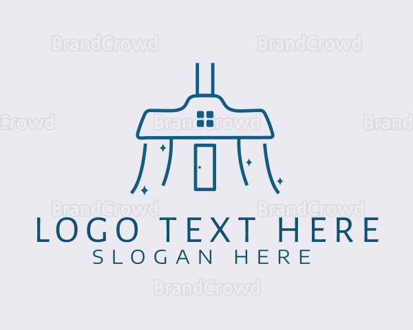 Blue Vacuum House Logo
