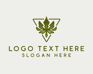 Weed - Hemp Cannabis Leaf logo design