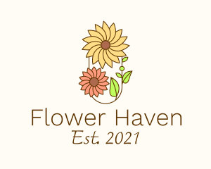 Spring Flower Garden  logo design