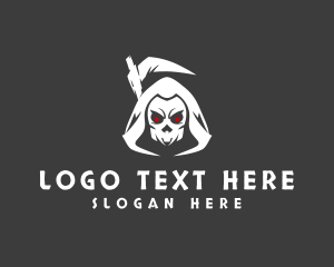 Death - Creepy Grim Reaper logo design