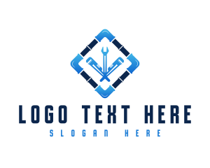 Plumbing - Pipe Wrench Plumbing logo design