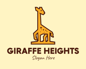 Giraffe - Tall Yellow Giraffe logo design