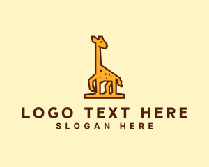 Tall Yellow Giraffe logo design