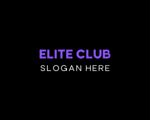 Club - Neon Minimalist Club logo design