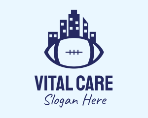 Varsity - City Skyline Football logo design