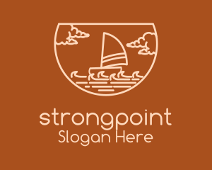 Ship - Minimalist Sea Sailing logo design