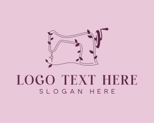 Floral Sewing Machine Logo