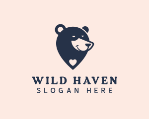 Bear Animal Safari Wildlife  logo design