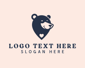 Heart - Bear Animal Safari Wildlife logo design