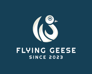 Geese - Lake Duck Animal logo design