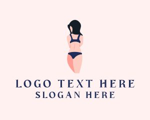 Strip Dance - Woman Lingerie Underwear logo design