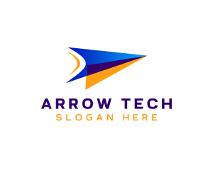 Arrow Plane Courier logo design