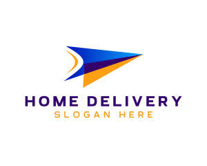 Arrow Plane Courier logo design